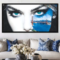 Golden Gate Reflections Within Eyes - NicheCanvas