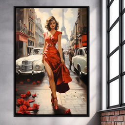 Glamour in the Streets of Paris - NicheCanvas