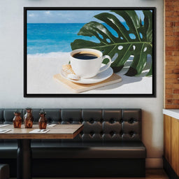 Seaside Coffee Escape Moment - NicheCanvas