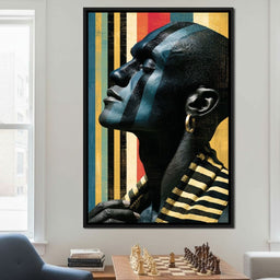 Pan Africa Colours Silhouette - NicheCanvas