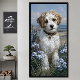 Puppy Meadow Dreams - NicheCanvas