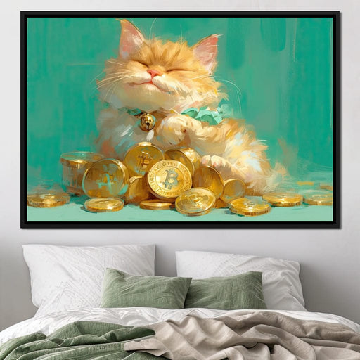 Golden Feline Fortune Dreams - Tanni Cylon Canvas Print