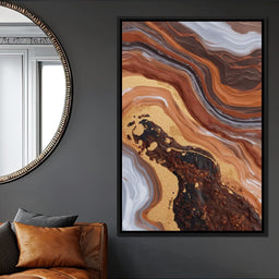 Gilded Canyon River Flow - NicheCanvas