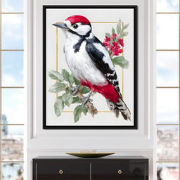 Garden Woodpecker Portrait - NicheCanvas