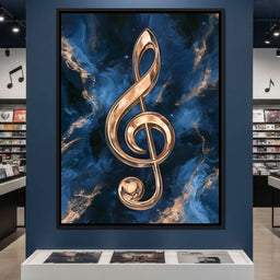Gilded Melody Floating Through Dark Waters - NicheCanvas