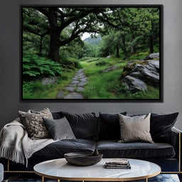Emerald Forest Stone Pathway - NicheCanvas