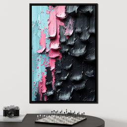 Sable Petals on Aquatic Breeze - NicheCanvas