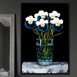 Petals in Midnight Bloom - NicheCanvas