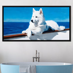 Oceanic Vista Canine Majesty - NicheCanvas