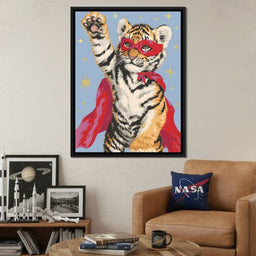 Superhero Tiger Cub Rising - NicheCanvas