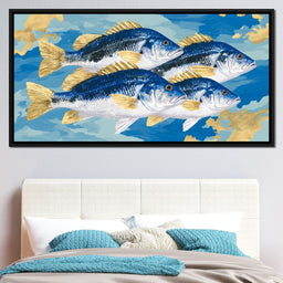 Golden Fins Ocean Quartet - NicheCanvas