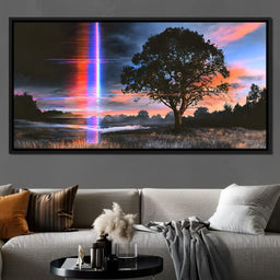 Fractured Light Over the Silent Meadow - NicheCanvas