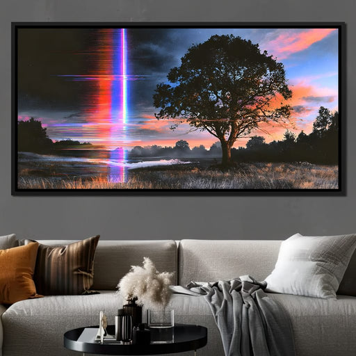 Fractured Light Over the Silent Meadow Canvas Print