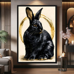 Gilded Hare Watching The Horizon - NicheCanvas