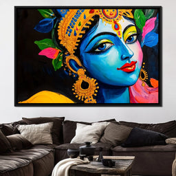 Divine Blue Muse of Krishna - NicheCanvas