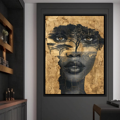 Golden Gaze Through the Jungle - Sakeem Gibbs Canvas Print