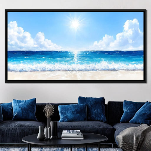 Endless Horizon Sunlit Beach Canvas Print