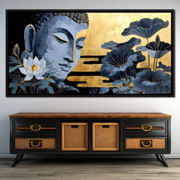 Golden Buddha Lotus Stillness - NicheCanvas