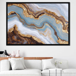 Gilded Riverstone Drift - NicheCanvas