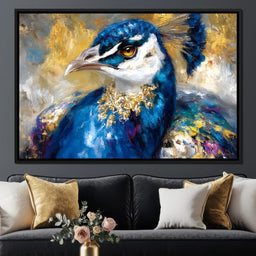 Regal Peacock Gold Radiance - NicheCanvas