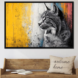 Majestic Wildcat Reflections - NicheCanvas