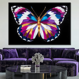 Neon Jewel Butterfly Flight - NicheCanvas