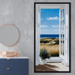 Open Window Ocean Breeze View - NicheCanvas