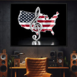 Patriotic Melody Stars Stripes - NicheCanvas