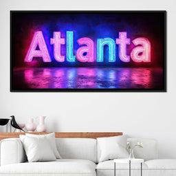 Electric Night Atlanta Glow - NicheCanvas