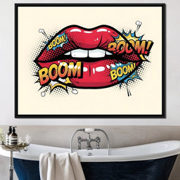 Pop Art Lips Explosive Allure - NicheCanvas