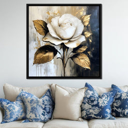 Golden Petals Against Contrast - NicheCanvas