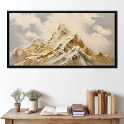 Golden Alpine Majesty Peaks - NicheCanvas