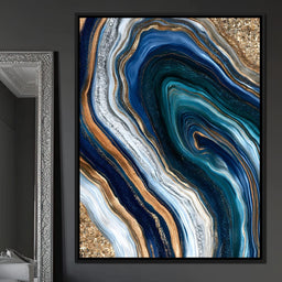 Currents of Gilded Stone - NicheCanvas