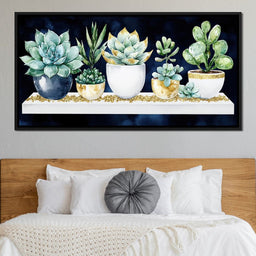 Succulent Symphony in Green - NicheCanvas