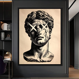 Broken Marble Idol X Eyes - NicheCanvas
