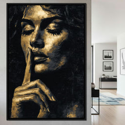 Golden Silence Portrait Muse - NicheCanvas