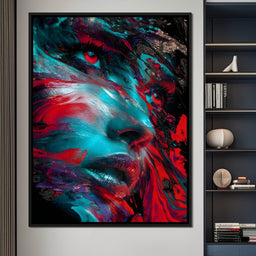 Luminous Inferno Portrait Vision - NicheCanvas