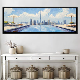 Cityscape Oasis Panorama - NicheCanvas