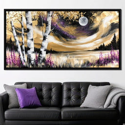 Golden Solstice Over The Purple Wilds - NicheCanvas