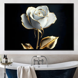 Golden Elegance of Petals - NicheCanvas