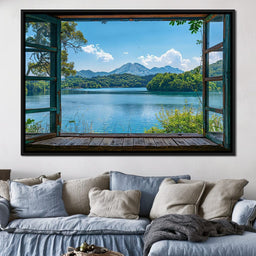 Serene Lakeside Retreat - NicheCanvas