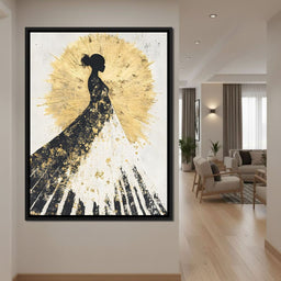 Golden Radiance Maternity Muse - NicheCanvas