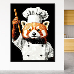 Red Panda Culinary Maestro - NicheCanvas