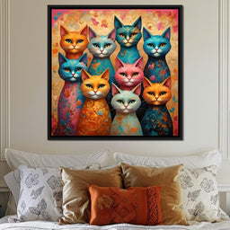 Cat Kaleidoscope - TooplesArt - NicheCanvas