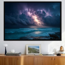 Tempest Sky Over Ocean Waves - NicheCanvas