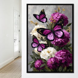 Amethyst Butterflies Bouquet - NicheCanvas