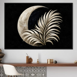 Crescent Shadow Over The Fallen Frond - NicheCanvas