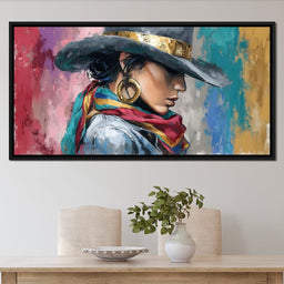 Golden Horizon Cowgirl Elegance - NicheCanvas