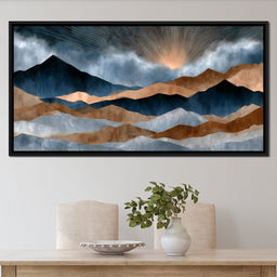 Gilded Peaks Beyond The Clouds - NicheCanvas