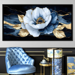 Golden Petals Midnight Harmony - NicheCanvas